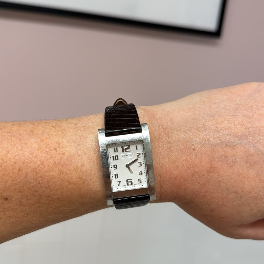 Vintage Coach Square Silver Watch